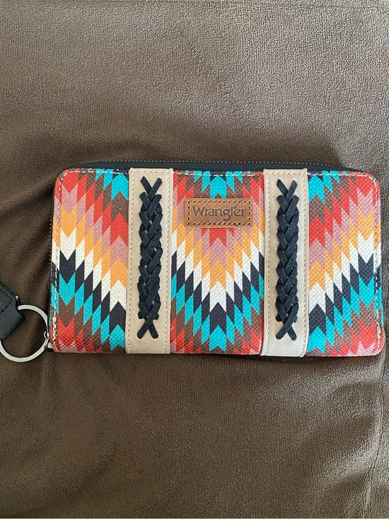 Wrangler Handbags - Wrangler Southwestern Aztec Zip Around Wristlet Wallet Western